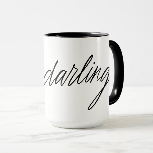 Mug Hello Darling manuscrit (Devant droit)