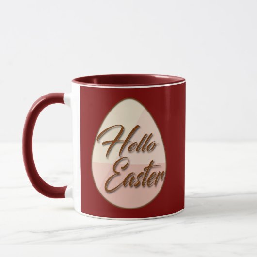 Mug Hello Easter – Minimal Egg Design - caneca (Gauche)