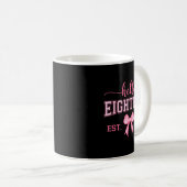 Mug Hello Eighteen Est 2007 Coquette Bow 18th Birthday (Devant droit)