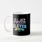 Mug Hello Eleven Est 2014 Coquette Bow 11th Birthday G (Gauche)