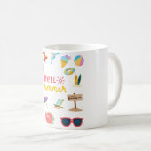 Mug Hello Été – Tasse de café amusante et ensoleil (Devant droit)