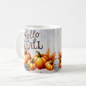Mug Hello Fall citrouilles colorés (Devant gauche)