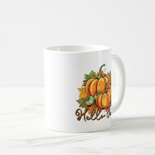 Mug Hello Fall - Cosy Citrouille Patch (Devant droit)