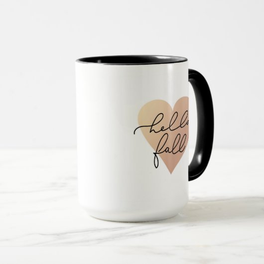 Mug Hello Fall Love Heart (Devant droit)