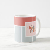 Mug Hello Fall Retro Typographie striée (Devant droit)