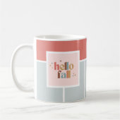 Mug Hello Fall Retro Typographie striée (Gauche)