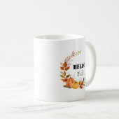 Mug Hello Fall Rustique Citrouille - Cosy Farmhouse Au (Devant droit)