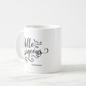 Mug HELLO GORGEOUS Typographie Personnalisée Personnal (Devant gauche)