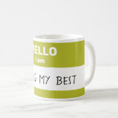 Mug "Hello I Am" personnalisé (Devant droit)