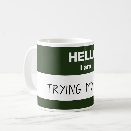 Mug "Hello I Am" personnalisé (Devant gauche)