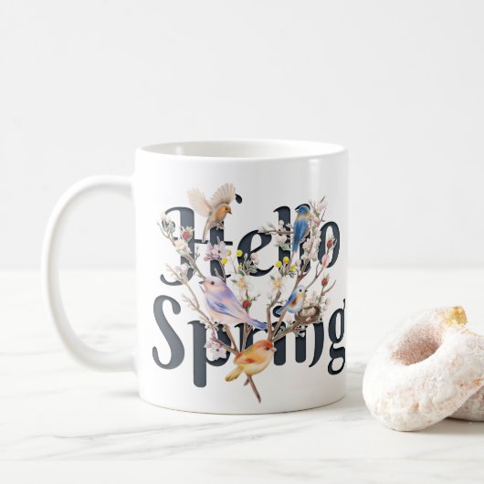 Mug Hello Spring Birds (Avec donut)