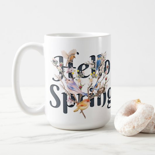 Mug Hello Spring Birds (Avec donut)
