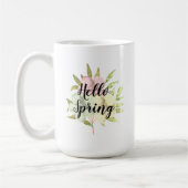 Mug Hello Spring Pastel Fleurs aquarelles (Gauche)