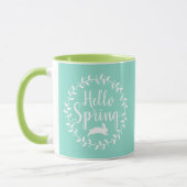 Mug Hello Spring Wreath & Bunny (Gauche)