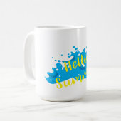 Mug Hello Summer, Waves Graphic, Cool White (Devant gauche)