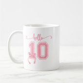 Mug Hello Ten Double Chiffres Cute Coquette Bow 10th B (Gauche)