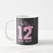 Mug Hello Twelve Est 2014 12th Birthday Coquette 12 Ye (Gauche)