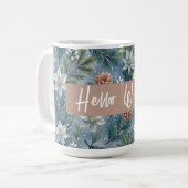 Mug Hello Winter Pines & Flowers (Devant gauche)