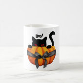 Mug Helloween Chat noir dans un cadeau amusant Citroui (Centre)