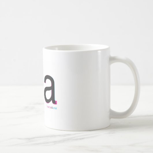 Mug helvetica contre le thé arial (Droite)