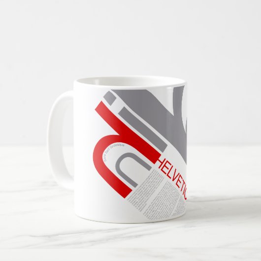 Mug Helvetica Typography | Design (Devant gauche)