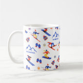 Mug Hemsedal Norvège Ski Motif de snowboard (Gauche)
