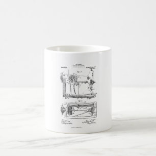 Mug Hemstitch Vintage Machine à coudre Brevet