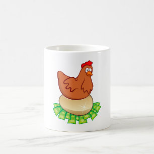 Mug Hen Sur Un Oeuf D'Or