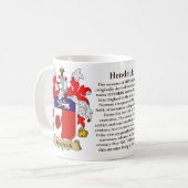 Mug Hendrick, l'origine, la signification et la crête (Devant gauche)