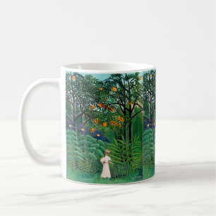 Mug Henri Rousseau - Une femme marche dans une forêt e