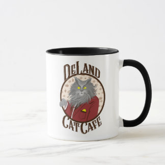 Mug Henry DeCat Cafe de DeLand en costume rouge Logo
