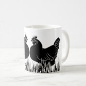 Mug Hens~Silhouette (Devant droit)