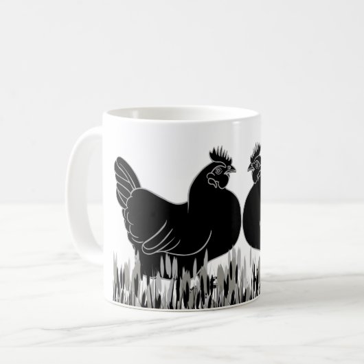 Mug Hens~Silhouette (Devant gauche)