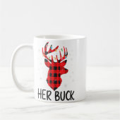 Mug Her Buck Deer Hunting Christmas Husband Gift Coupl (Gauche)