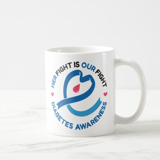 Mug Her Fight Is Our Fight – Diabetes Awareness (Droite)