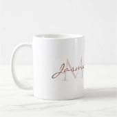 Mug Herbe des Pampas Brun Rustique Orchidées Blanches (Gauche)