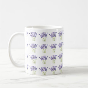 Mug Herbe motif couleur lavande fleurs violettes