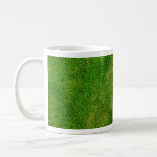 Mug Herbe verte, Golfball personnalisé sur herbe (Gauche)