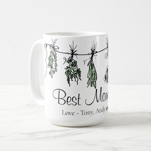 Mug Herbes de jardin Meilleure maman jamais (Devant gauche)