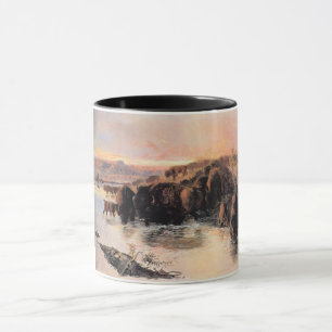 Mug Herd of Buffalo (par Charles M. Russell)
