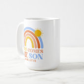 Mug Here Comes The Son Rainbow Boy Baby Shower (Devant gauche)
