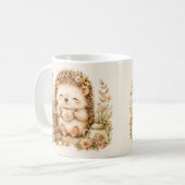Mug Hérisson à l'heure du thé, aquarelle (Devant gauche)