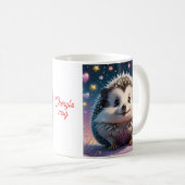 Mug Hérisson adorable avec étoiles et coeurs (Devant droit)