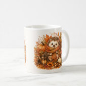 Mug Hérisson aquarelle cosy d'automne (Devant droit)