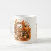 Mug Hérisson aquarelle cosy d'automne (Devant gauche)