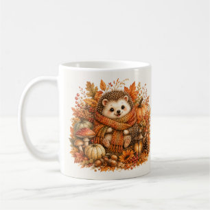 Mug Hérisson aquarelle cosy d'automne