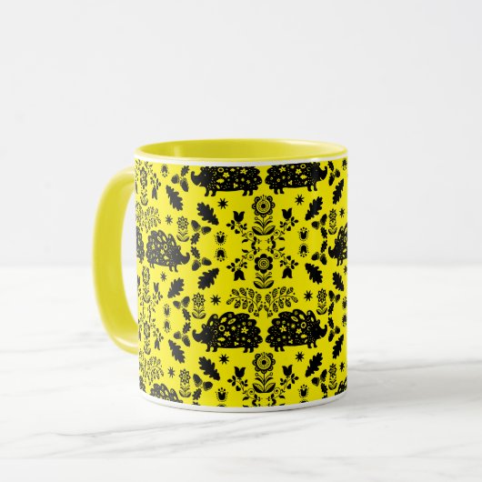 Mug Hérisson Art populaire (Devant gauche)