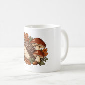 Mug Hérisson avec champignons et feuilles d'automne (Devant droit)