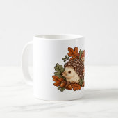 Mug Hérisson avec champignons et feuilles d'automne (Devant gauche)