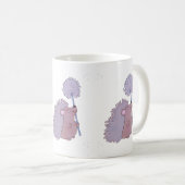 Mug Hérisson avec Pissenlit | Douce Art Populaire de l (Devant droit)